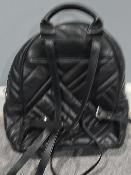 black mk backpack leather straps Designer By Michael Kors, Size: Medium to commuter companion. Michael kors black medium backpack